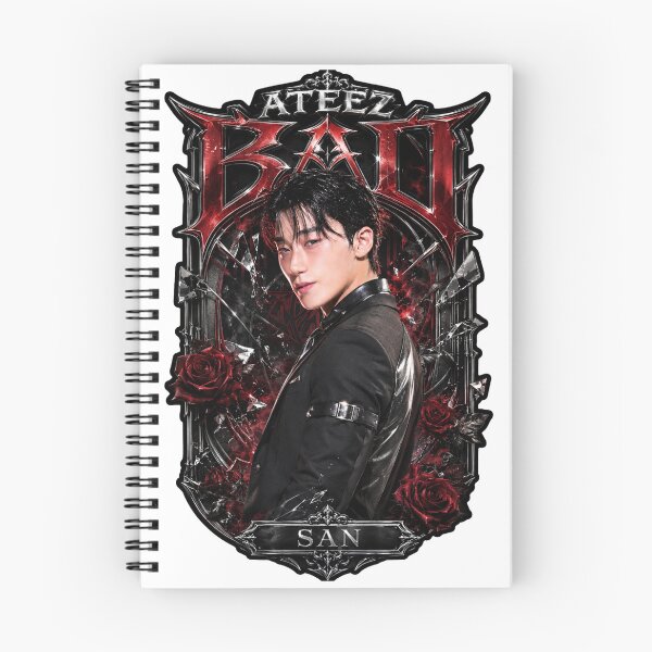 Item preview, Choi San ATEEZ BAD Track Retro Warm Flame Chain Merch Design designed and sold by Valeree Store.