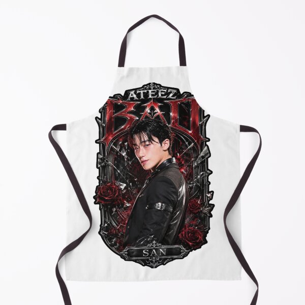 Item preview, Choi San ATEEZ BAD Track Retro Warm Flame Chain Merch Design designed and sold by Valeree Store.