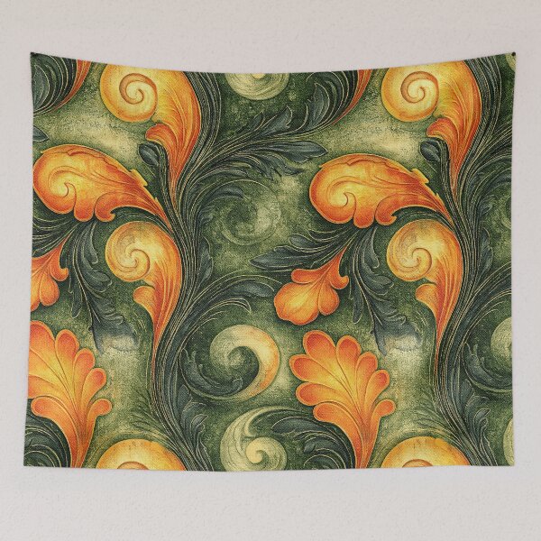 Item preview, Antique Moss and Amber Swirl Marbling designed and sold by Piotrek0001.
