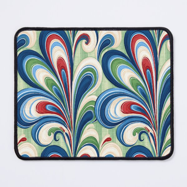 Item preview, Azure Blue and White Ribbon Marbled Flow designed and sold by Piotrek0001.