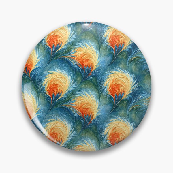 Item preview, Tangerine and Teal Scattered Marbled Pattern designed and sold by Piotrek0001.