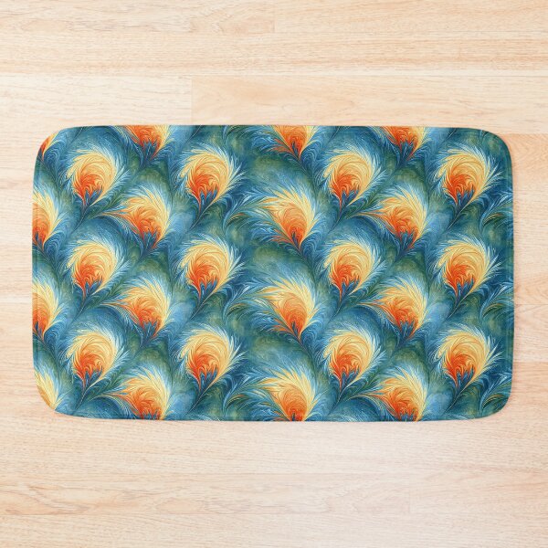 Item preview, Tangerine and Teal Scattered Marbled Pattern designed and sold by Piotrek0001.