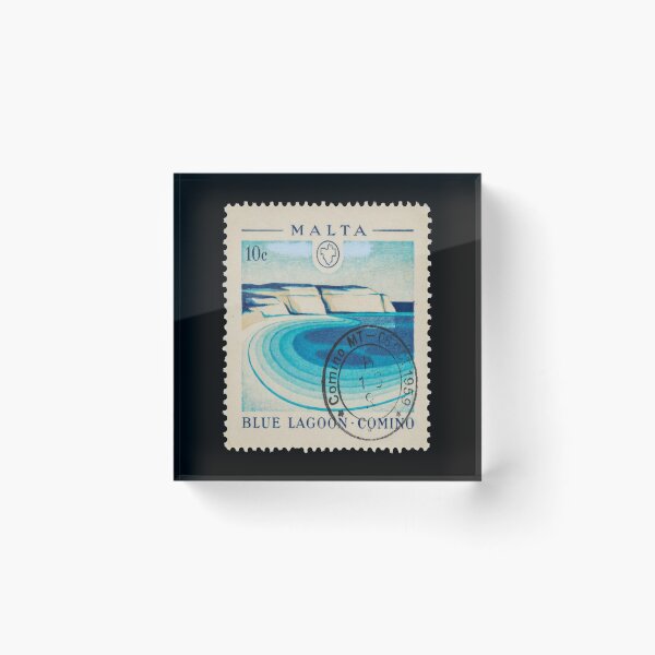 Item preview, Blue Lagoon Comino Malta Turquoise Coast Stamp Sticker designed and sold by stickercuffs.