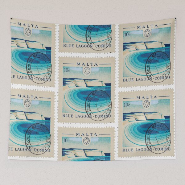Item preview, Blue Lagoon Comino Malta Turquoise Coast Stamp Sticker designed and sold by stickercuffs.