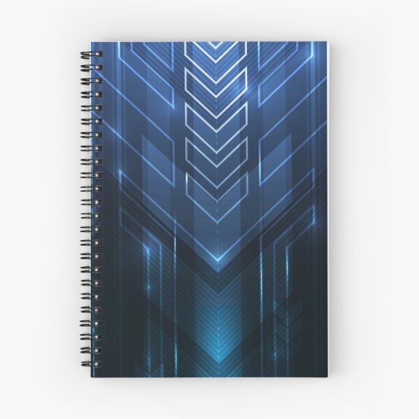 Item preview, Futuristic Blue Cybertech Lines Geometric Pattern designed and sold by LYAN-STORE.