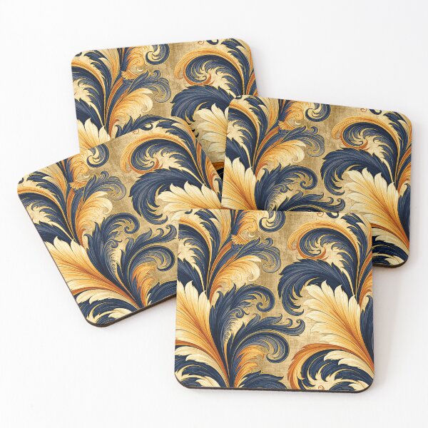 Item preview, Sophisticated Navy and Gold Feathered Texture designed and sold by Piotrek0001.