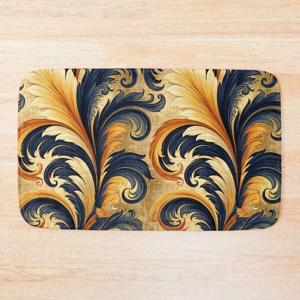 Item preview, Sophisticated Navy and Gold Feathered Texture designed and sold by Piotrek0001.