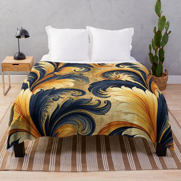 Item preview, Sophisticated Navy and Gold Feathered Texture designed and sold by Piotrek0001.