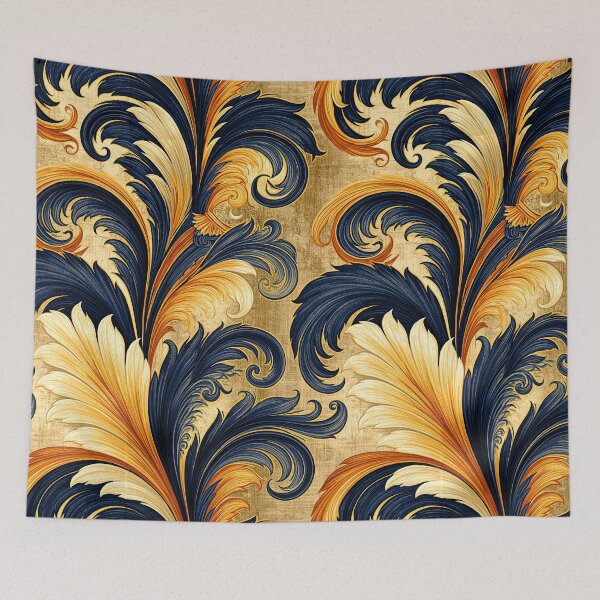 Item preview, Sophisticated Navy and Gold Feathered Texture designed and sold by Piotrek0001.