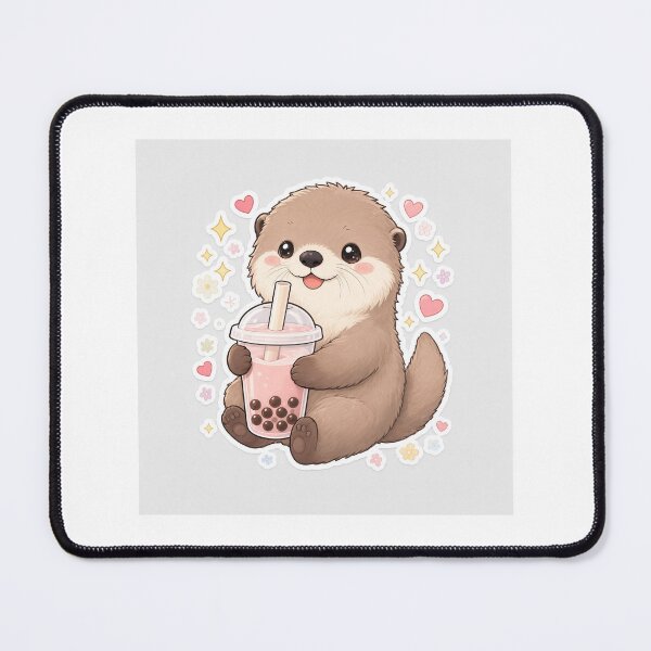 Item preview, Cute Otter Boba Sticker | Kawaii Bubble Tea Otter | Boba Lover Vinyl Decal designed and sold by usaniya.