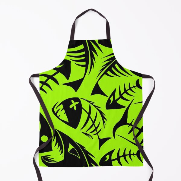 Item preview, Neon Green Fish Skeleton Tribal Pattern designed and sold by LYAN-STORE.
