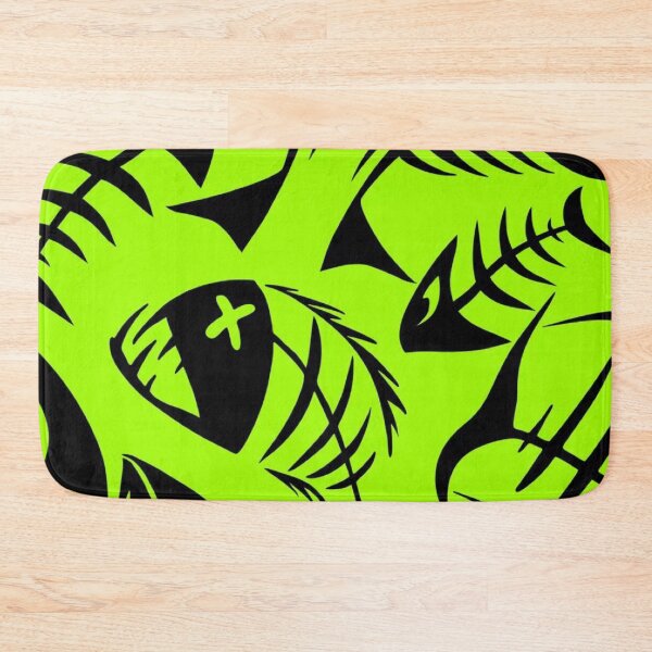 Item preview, Neon Green Fish Skeleton Tribal Pattern designed and sold by LYAN-STORE.