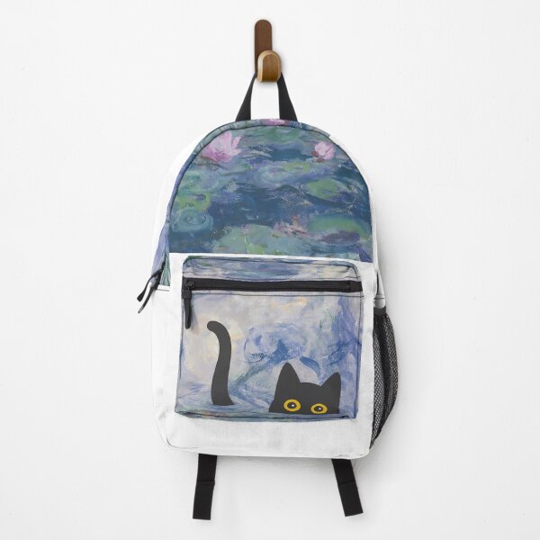 Item preview, Monet Cat Water Lilies Print designed and sold by PurrfectHome.