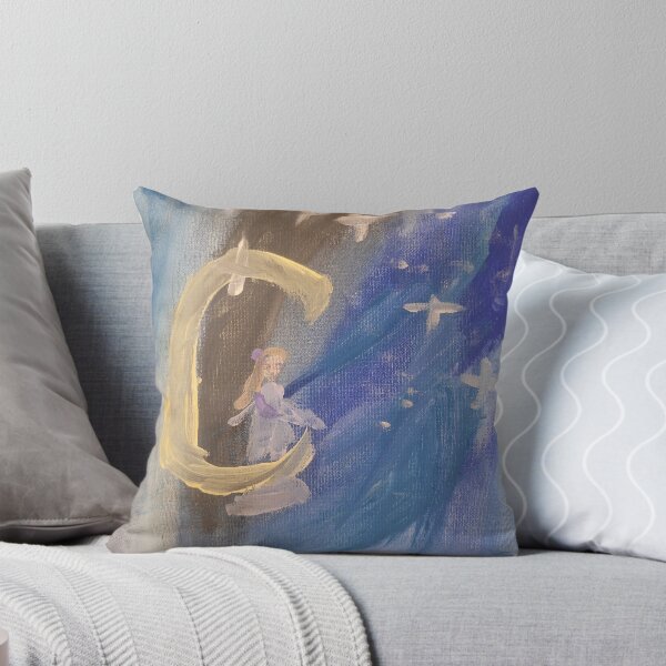 Item preview, ​Girl Sitting on the Crescent Moon Night designed and sold by SofiaByCruti.