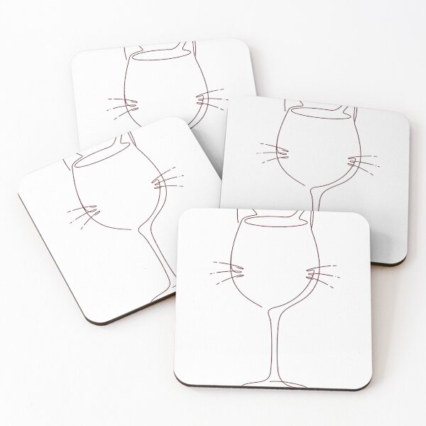 Item preview, Wine Cat – Funny Minimalist Cat & Wine Lover Design designed and sold by Kayshies8120.