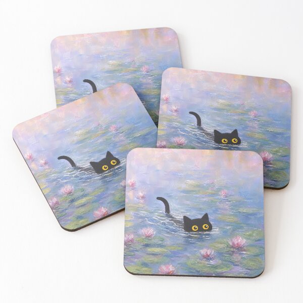 Item preview, Monet Cat Water Lilies Art designed and sold by PurrfectHome.