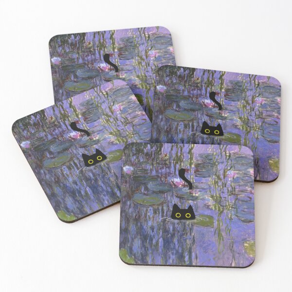 Item preview, Monet Cat Water Lilies Art designed and sold by PurrfectHome.
