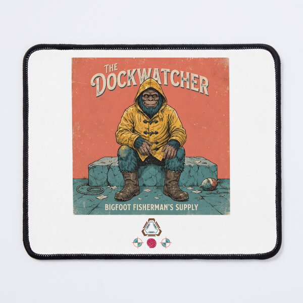 Item preview, The Dockwatcher - Bigfoot Fisherman's Supply Vintage Bigfoot in Yellow Raincoat designed and sold by Whimsy Trail Co.