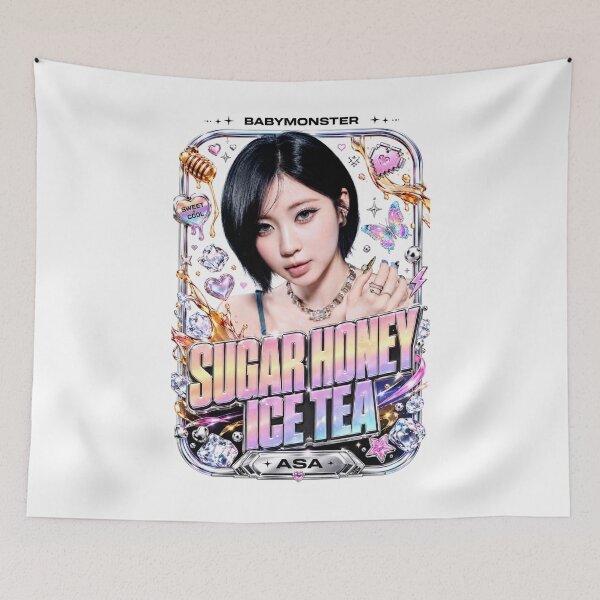 Item preview, Cute Asa BABYMONSTER Sugar Honey Ice Tea Butterfly Sparkle Fan Art designed and sold by Valereekmerch.