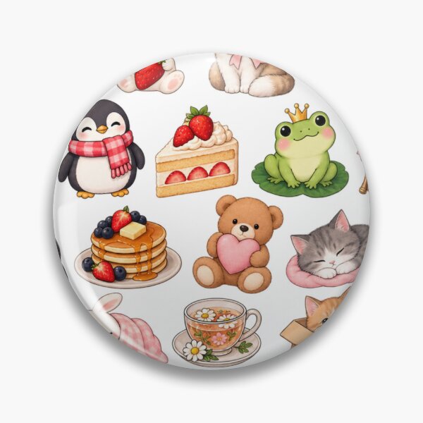 Item preview, Cute Kawaii Animals Cottagecore Cozy Planner Sticker designed and sold by Rehnair.