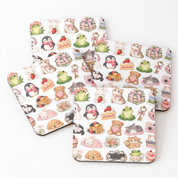 Item preview, Cute Kawaii Animals Cottagecore Cozy Planner Sticker designed and sold by Rehnair.