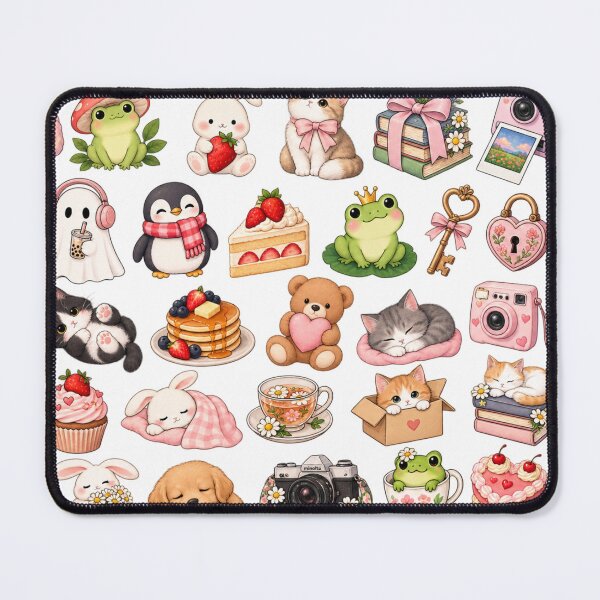 Item preview, Cute Kawaii Animals Cottagecore Cozy Planner Sticker designed and sold by Rehnair.