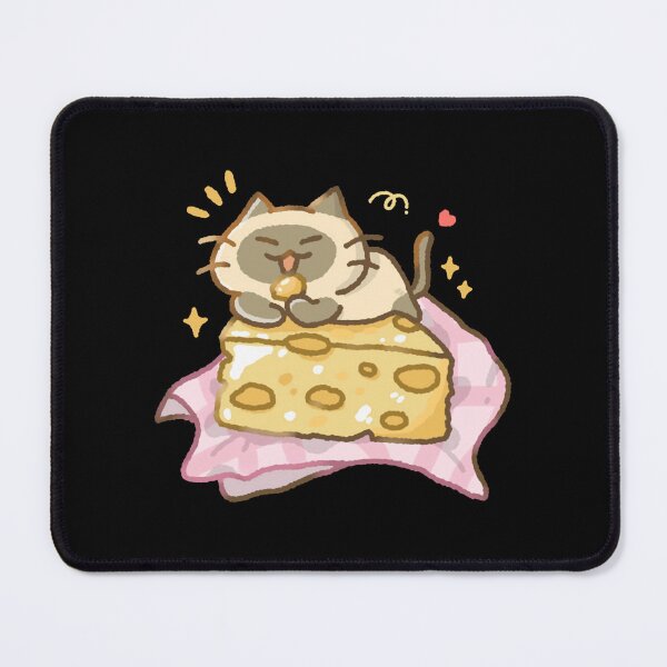 Item preview, Kawaii Cat Cheese Cute Cozy Siamese Kitten Food Design designed and sold by Doublettaedare.