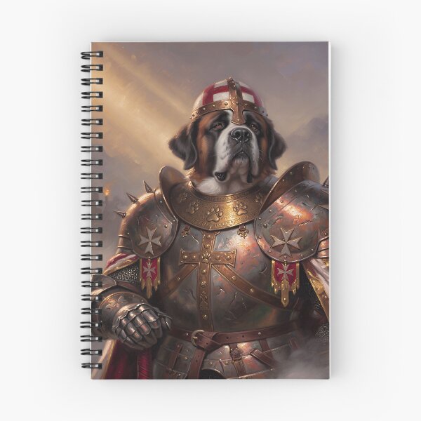 Item preview, Medieval Saint Bernard Knight Warrior | Epic Fantasy Crusader Dog designed and sold by cr6zym1nd.