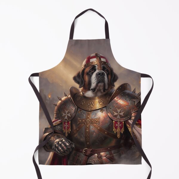 Item preview, Medieval Saint Bernard Knight Warrior | Epic Fantasy Crusader Dog designed and sold by cr6zym1nd.