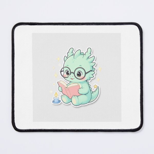 Item preview, Cute Book Dragon Sticker | Kawaii Reading Dragon | Fantasy Vinyl Sticker designed and sold by usaniya.