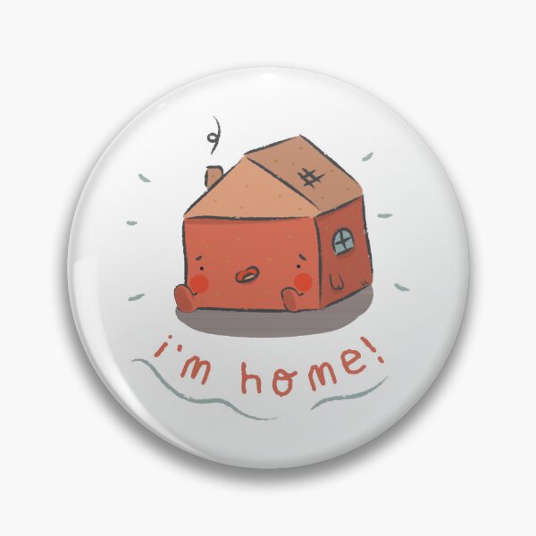 Item preview, Im Home Cute Whimsical Red Brick House Cartoon Art designed and sold by SoyViy.