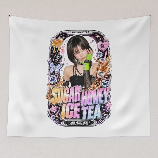 Item preview, Sweet Shiny Metallic Typography Asa BABYMONSTER Phone Case Design designed and sold by Valereekmerch.