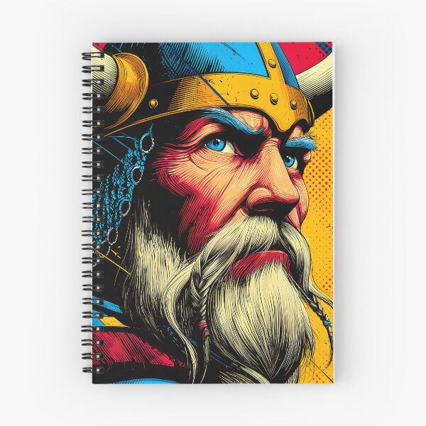 Item preview, Epic Viking Warrior Portrait in Bold Colors designed and sold by Artessie.