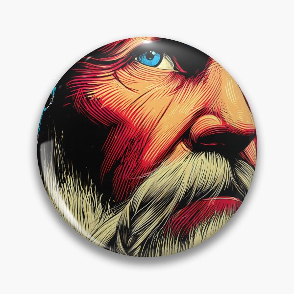 Item preview, Epic Viking Warrior Portrait in Bold Colors designed and sold by Artessie.