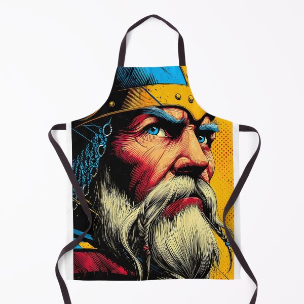 Item preview, Epic Viking Warrior Portrait in Bold Colors designed and sold by Artessie.