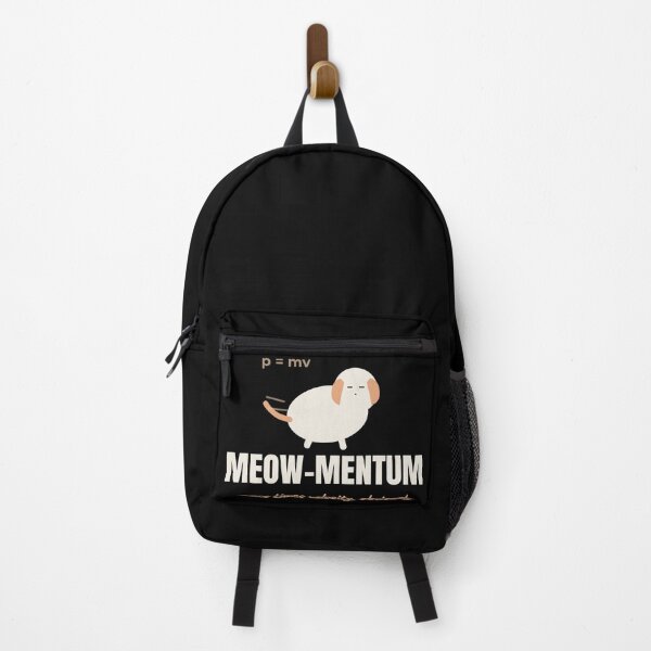 Item preview, Meow-mentum Funny Cat Physics Math Pun designed and sold by The Cozy Design Studio.
