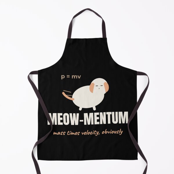 Item preview, Meow-mentum Funny Cat Physics Math Pun designed and sold by The Cozy Design Studio.