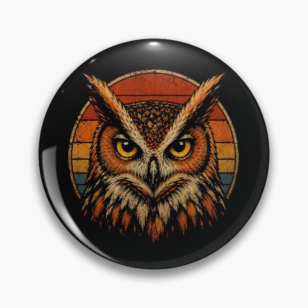 Item preview, Vintage Fierce Owl Retro Wildlife Bird designed and sold by Moizento.