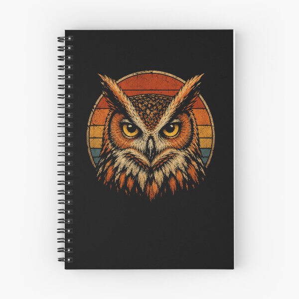 Item preview, Vintage Fierce Owl Retro Wildlife Bird designed and sold by Moizento.