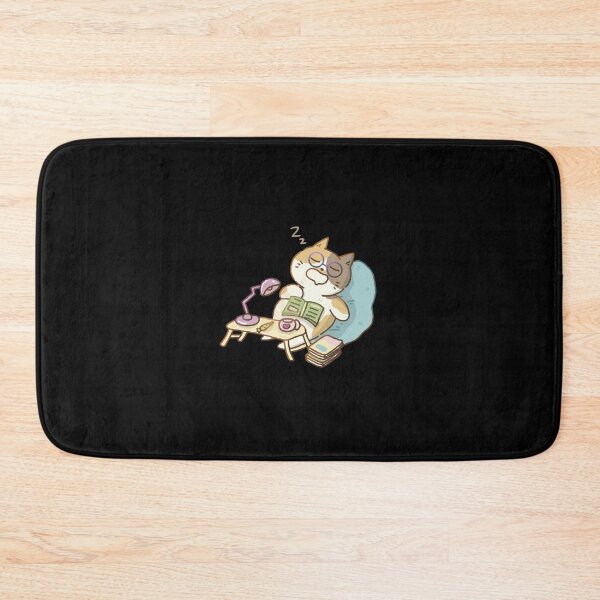 Item preview, Kawaii Cat Study Time Cute Sleepy Reading Kitten Art designed and sold by Doublettaedare.