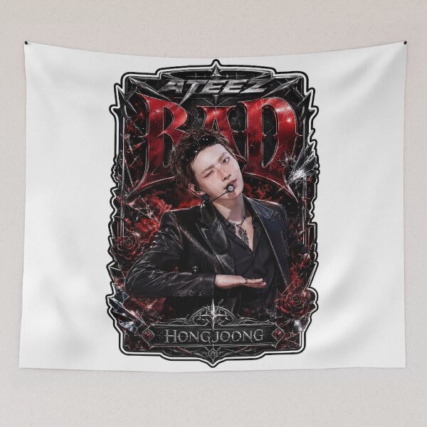 Item preview, ATEEZ Hongjoong BAD Track Classic Leather Vintage Film Fan Art designed and sold by Valeree Store.