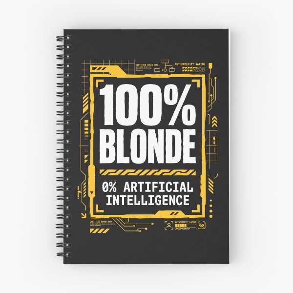 Item preview, Cyberpunk Techwear - Anti AI Humorous Blonde Quote designed and sold by SplashTastic.