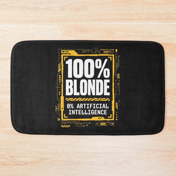 Item preview, Cyberpunk Techwear - Anti AI Humorous Blonde Quote designed and sold by SplashTastic.