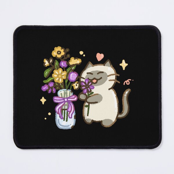 Item preview, Kawaii Cat With Flowers Cute Floral Ribbon Bouquet Graphic designed and sold by Doublettaedare.