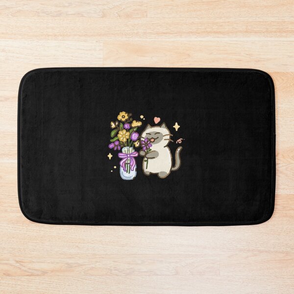 Item preview, Kawaii Cat With Flowers Cute Floral Ribbon Bouquet Graphic designed and sold by Doublettaedare.