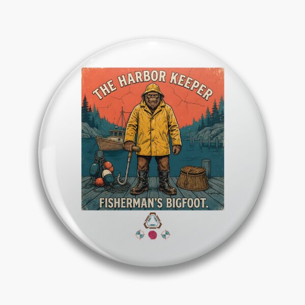 Item preview, The Harbor Keeper - Fisherman Bigfoot Vintage T-Shirt Graphic designed and sold by Whimsy Trail Co.