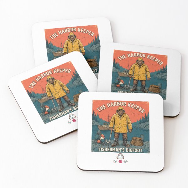 Item preview, The Harbor Keeper - Fisherman Bigfoot Vintage T-Shirt Graphic designed and sold by Whimsy Trail Co.