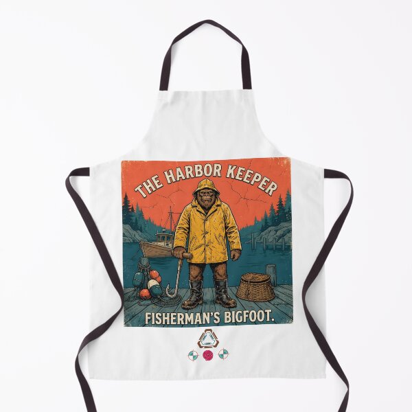 Item preview, The Harbor Keeper - Fisherman Bigfoot Vintage T-Shirt Graphic designed and sold by Whimsy Trail Co.