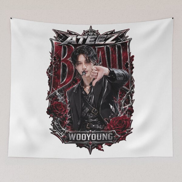 Item preview, Jung Wooyoung ATEEZ BAD Track Antique Lace Border Sticker designed and sold by Valeree Store.