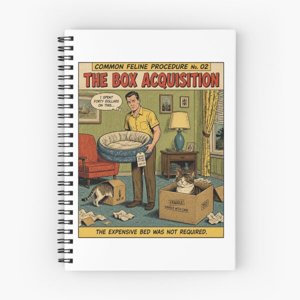 Item preview, Common Feline Procedure No. 02 – The Box Acquisition | Funny Vintage Cat Comic designed and sold by Cavalier-org.